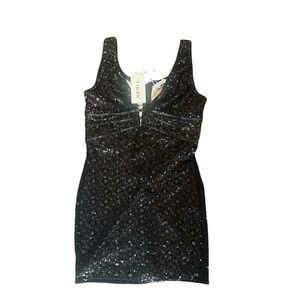 Black Sleeveless Bodycon Mini Dress